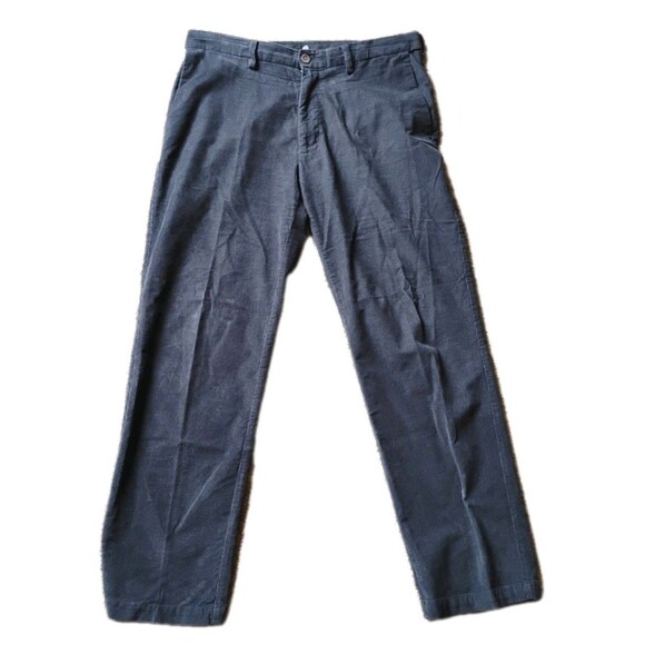 Haggar Men’s Corduroy Pants Gray Regular Fit Size 36x32 Button Pocket Casual - Picture 1 of 4
